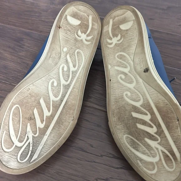 Gucci Men‘s lace up sneaker, blue. Size 9. - Picture 4 of 6